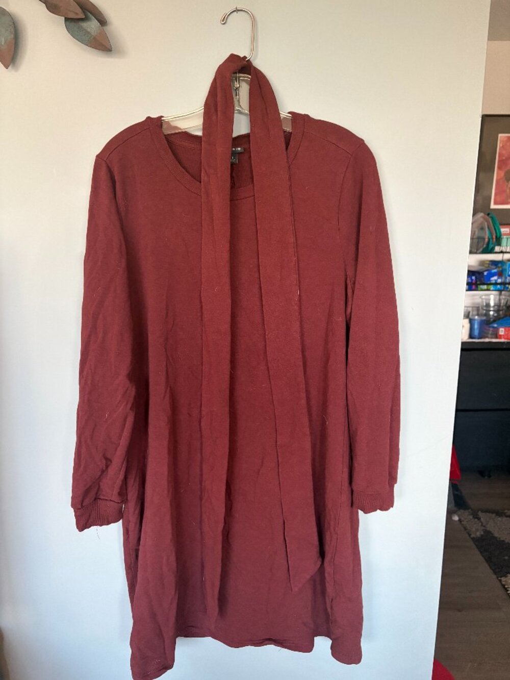 Torrid Size 1 Rust Coloured Midi Belted Sweater Dress